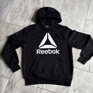 Reebok Black and White Logo Hoodie